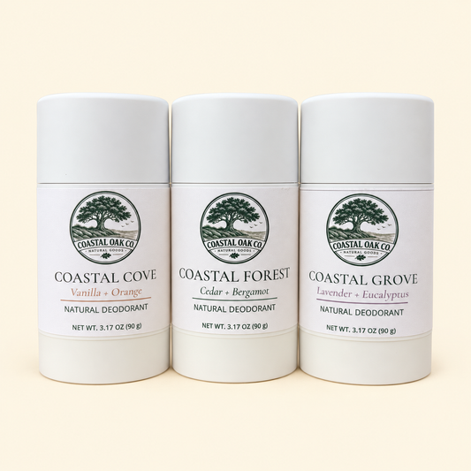 Coastal Oak Natural Deodorant Collection — 3 Pack