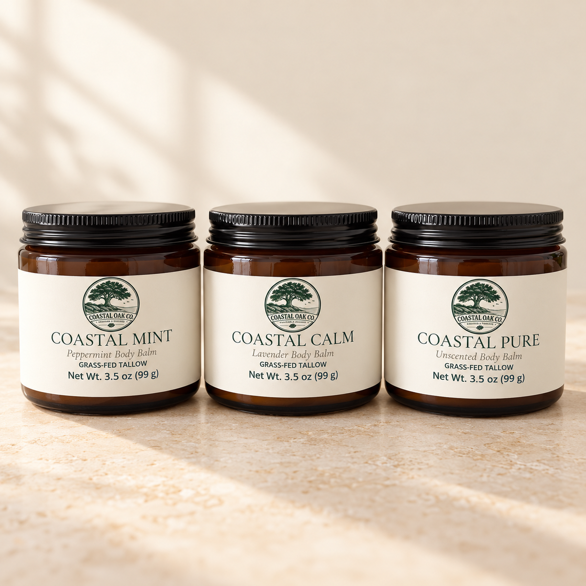 Coastal Oak Body Balm Trio