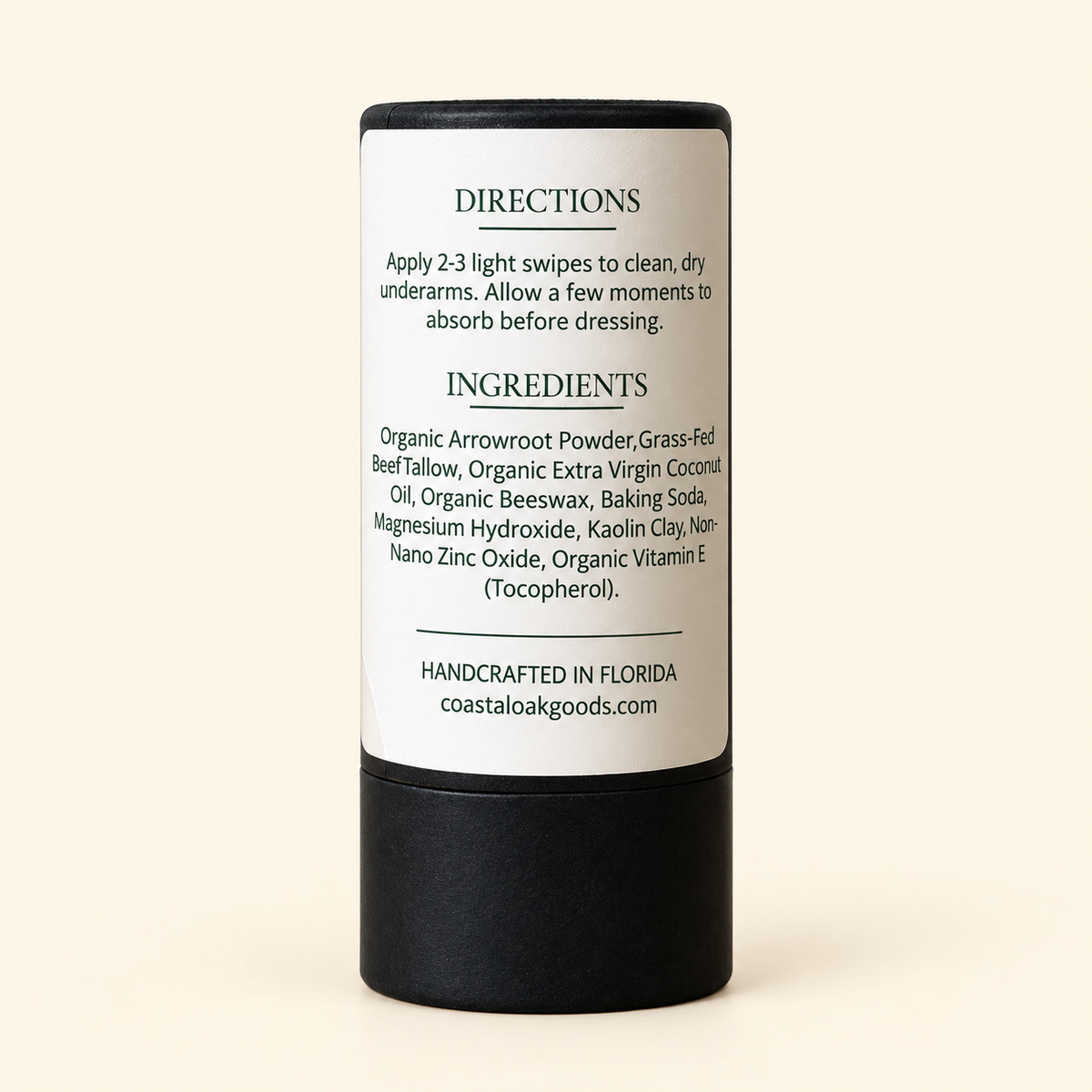 Coastal Oak Unscented Natural Deodorant